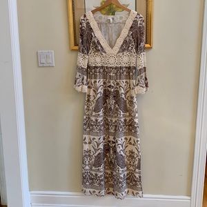 Joie Long beach dress size Small tan &